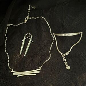 Elegant Silver Jewelry Set Vintage Brighton